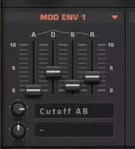 MOD ENV 1 指派为 Cutoff AB